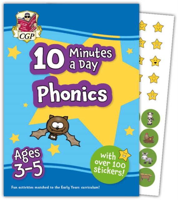 10 Minutes a Day Phonics for Ages 3-5 (with over 100 stickers)